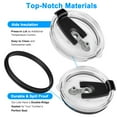 TSV SpillProof Replacement Lids, 2pcs, Fit for 30oz YETI, Ozark, Old Style Rtic Tumbler, Black