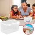 thumbnail image 2 of Hxlazmoo Extra Large Translucent Plastic Storage Box - Stackable Organizer for School & Office Supplies (Gel Pens, Pencils, Erasers), 2 of 9