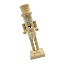 lixuesong Christmas Wood Nutcrackers to Paint Yourself Wood Puppet King Soldier Unfinished Nutcrackers Table Decoration