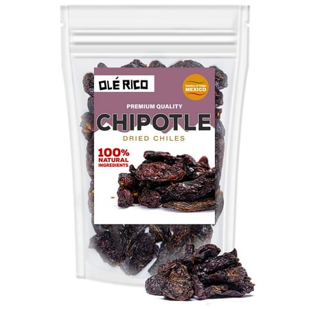 Dried Chipotle Chile Peppers - Whole - 1.5 oz Resealable Bag by Ole Rico