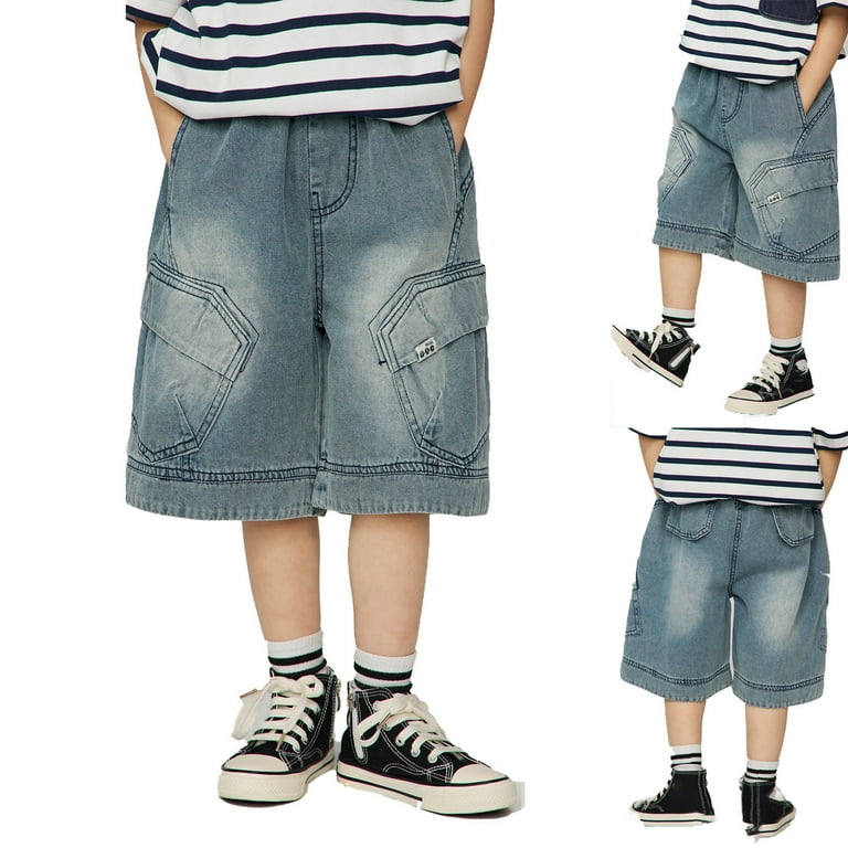 Boys Denim Shorts Straight Leg Regular Athletic Shorts Baby Boy