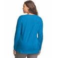 thumbnail image 2 of Just My Size Women's Long-Sleeve V-Neck 100% Cotton T-Shirt, Style OJ043, 2 of 2
