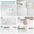 thumbnail image 4 of No Hook Shower Curtain, Teal Sea Turtle Shower Curtains for Bathroom with See Through Top Window, Summer Coastal Coral Ocean Linen Texture Waterproof & Washable Bath Curtain Standard 72"x72", 4 of 9
