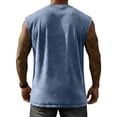thumbnail image 3 of Dresfit Tank Tops Mens Cut Off Distressed Sleeveless Shirts Crew Neck Washed Vintage T Shirts 2026 Summer Oversized Muscle Fit Oversized Gym Shirt Blue S, 3 of 3