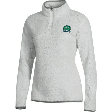 Fleece Notre Dame Irish Jacket - Women's Russell White Notre Dame Fighting Irish Sherpa Quarter-Zip Pullover Jacket