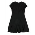 thumbnail image 2 of BAR III Womens Black Short Sleeve Short Fit + Flare Evening Dress Size: 6, 2 of 2
