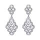 thumbnail image 1 of Pearl Clip On Earrings Crystal Simulated Pearl Elegant Vintage Hollow Chandelier Dangle Clips On Earrings, 1 of 5