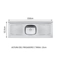 thumbnail image 5 of Cocina Integral Modular Madesa Glamy con Tarja 150cm BB, 5 of 5
