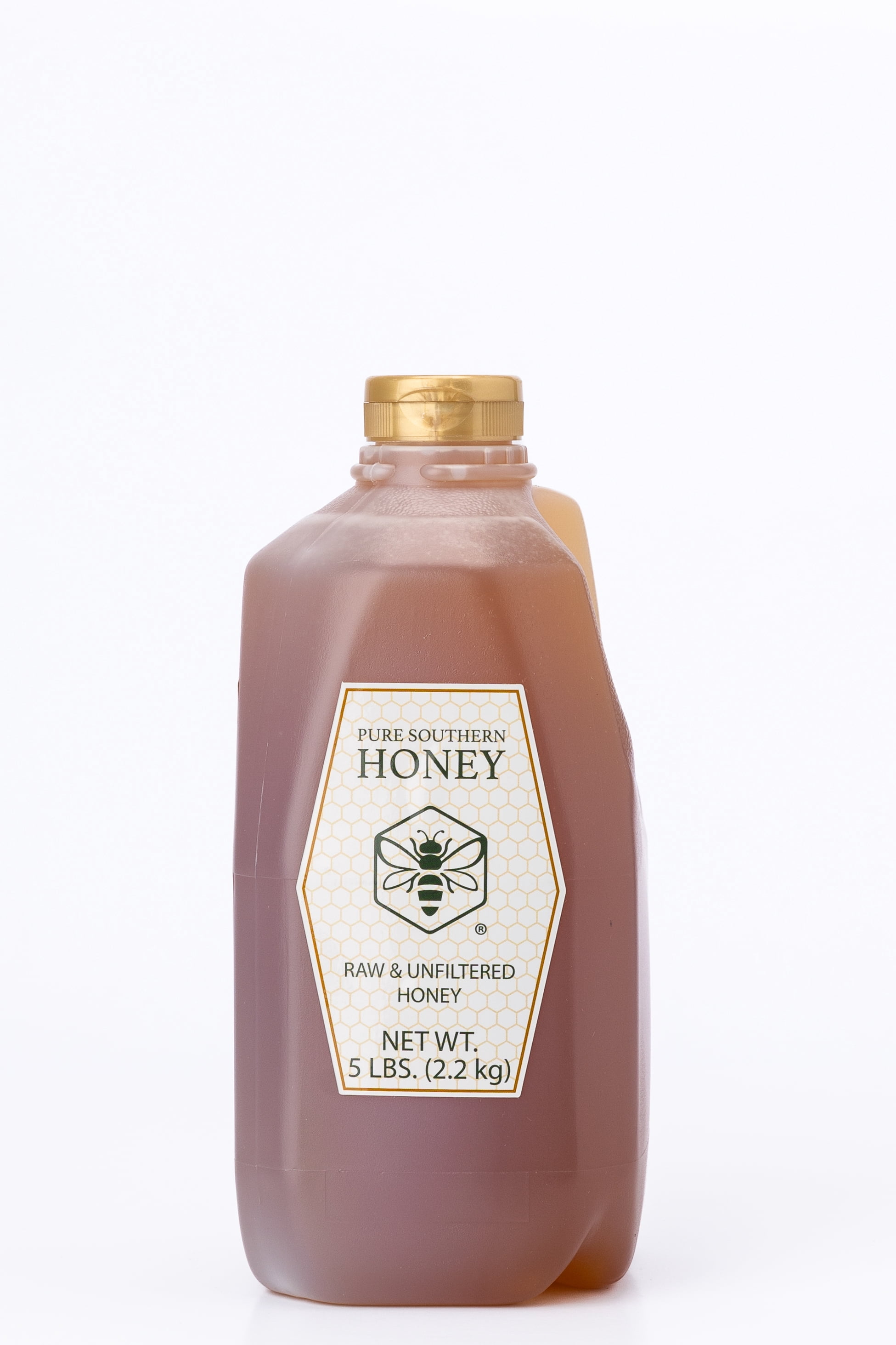 100% USA-Made Raw Unfiltered Honey, Pure Southern Honey [5 lb] - Unheated, All-Natural Sweetener