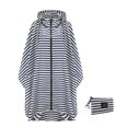 thumbnail image 1 of Moyic Mujeres Hombres Chubasquero Adultos Chubasquero Transpirable Poliéster Impermeable Impermeable Senderismo Viajes Capa impermeable plegable Paraguas de lluvia Raya azul Moyic HA083063-03, 1 of 6
