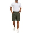 thumbnail image 2 of INSPIRE CHIC Men's Cotton Zipper Pockets Hiking Camping Cargo Shorts 36 Olive Green, 2 of 6