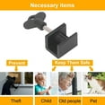 thumbnail image 3 of 15Pack Window Door Locks For Security, Adjustable Sliding Door Lock Single Hole With Key, Window Stoppers For Vertical & Horizontal Sliding  Doors, 3 of 8