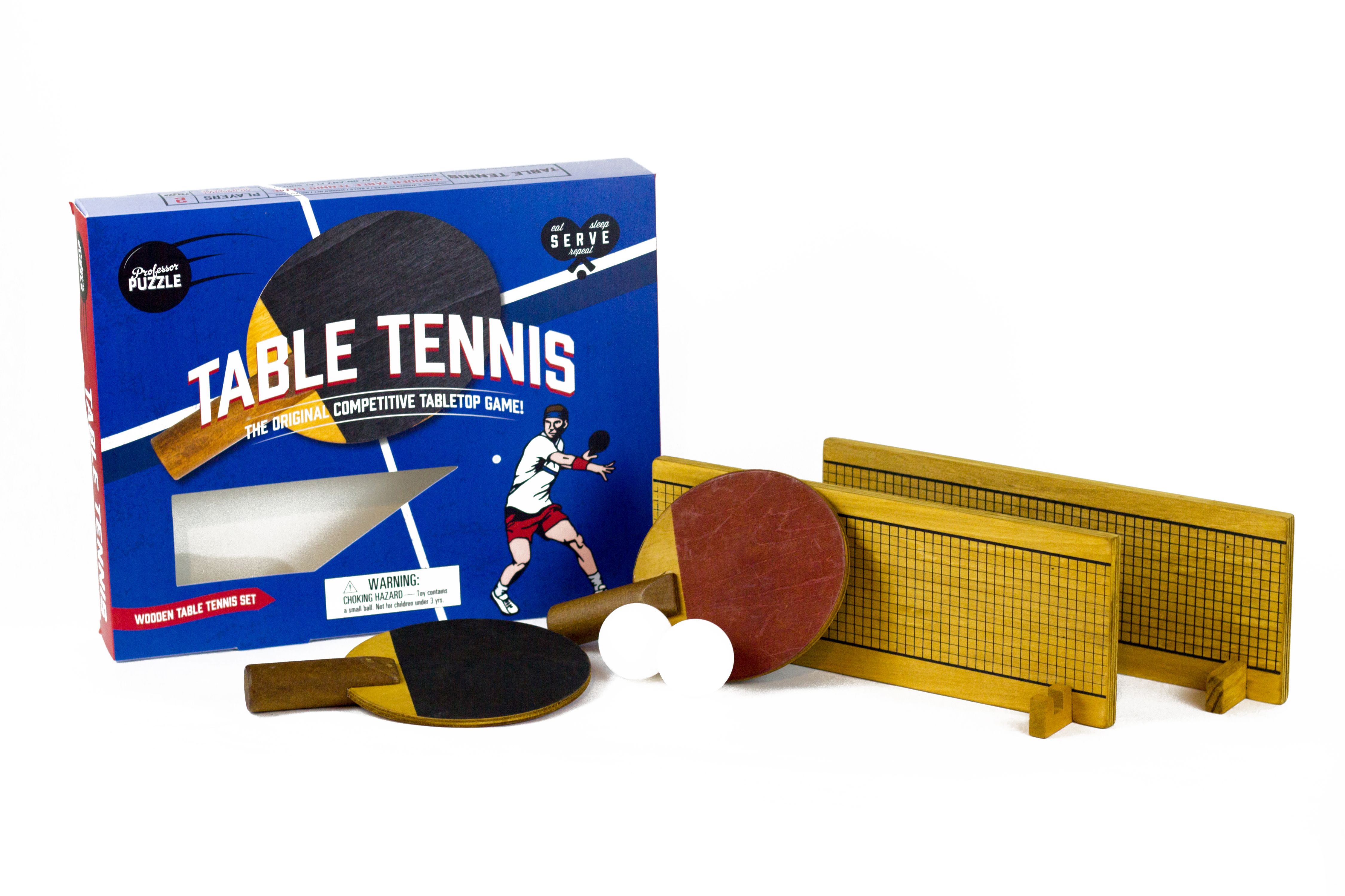 Professor Puzzle's - Wooden Tabletop Tennis Set
