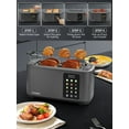 thumbnail image 2 of 4 Slice Smart Toaster, LCD and Touchscreen, 6 Bread Types & Shade Settings, Retractable Warming Rack, Cancel/Defrost/Reheat Functions, 1400W, 2 of 9