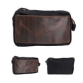 thumbnail image 5 of ISMART Waxed Canvas Shoulder Bag with Full Grain Leather, Waterproof Travel Shoulder Bag, 5 of 5