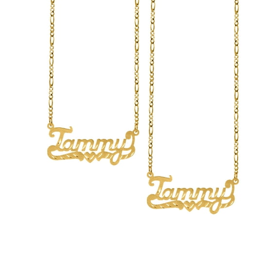 Special Bundle BOGO. Buy One Get One at 50% Off of the Personalized "Tammy" Diamond Cut Name Necklace