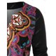 thumbnail image 4 of Plus tamaño impreso Ombre de manga larga camiseta Rosegal Mangas largas de talla grande, 4 of 5