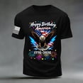 thumbnail image 5 of mgoYE 250 Anniversary USA Shirt 4th of July 2026 Men Tshirts Short Sleeve Crew Neck Happy Birthday America Graphic Tee Black XL, 5 of 6