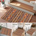 thumbnail image 5 of 2x3 Ft Entryway Area Rug, Southwest Boho Kitchen Rug Runner Washable Floor Mat, Retro Farmhouse Abstract Geometric Striped Non Slip Indoor Door Mat Throw Carpet for Bathroom Living Room Bedroom, 5 of 8