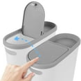 thumbnail image 3 of MLINS Narrow Space Garbage Can Press Lid Waste Bin Slim Waste Bin for Bathroom Kitchen, 3 of 8