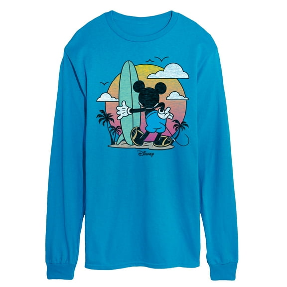 Disney - Mickey & Friends - Mickey Surfing After Sunset - Men's Long Sleeve T-Shirt