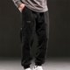 thumbnail image 1 of Pantalones largos para hombre, estilo casual, con cintura elástica y bolsillos, a la moda para exteriores, 1 of 7