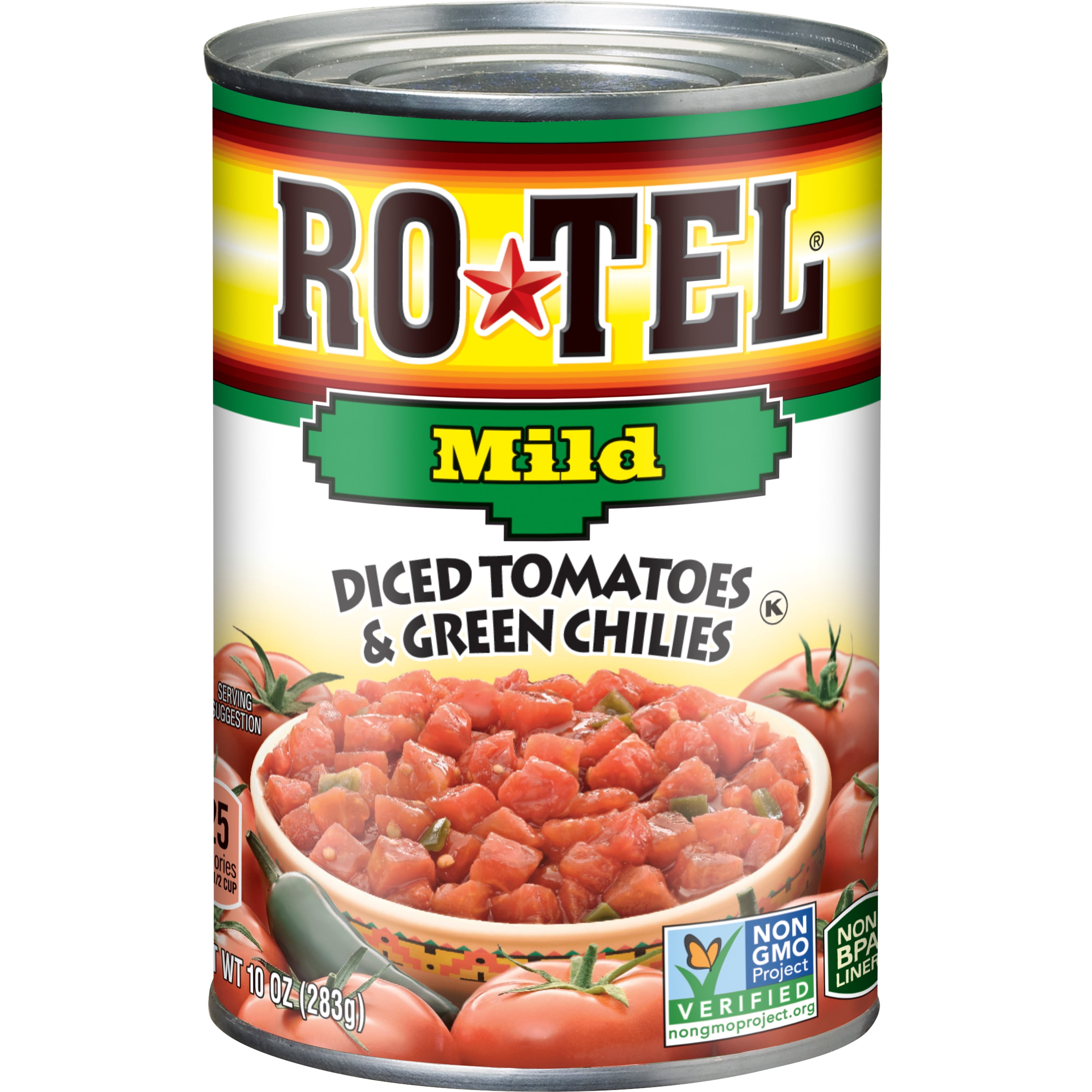 Rotel Mild Diced Tomatoes And Green Chilies 10 Oz Walmart 