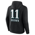 thumbnail image 3 of Men's A.J. Brown Black Philadelphia Eagles Wordmark Player Name & Number Pullover Hoodie, 3 of 3