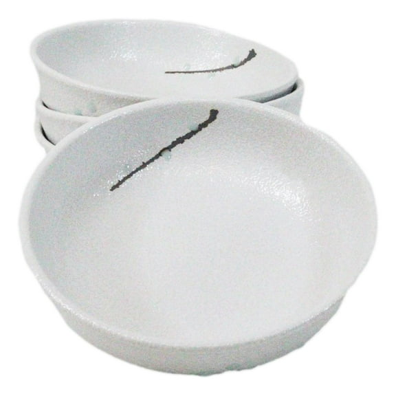 Pack Of 5 Ceramic Yukino Hana Collection Soup Salad Rice Shallow Bowls 10oz
