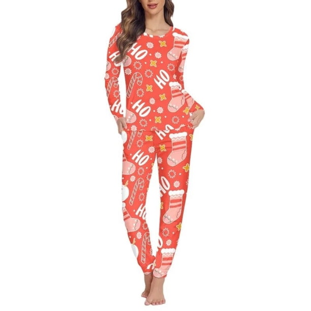 Conjunto de pijama informal de manga larga para mujer, ropa de dormir cómoda, ropa de dormir versátil, regalos de Navidad, Otoño e Invierno