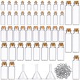thumbnail image 1 of Botellas de vidrio Sherli, 45 unidades, pequeñas, con tapones de corcho, de 1 a 15 ml, 1 of 7