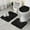 Math Equations Calculus, variant on Math Equations Molecule Icons Green Pattern Bathroom Rugs Sets 3 Piece,Toilet Cover Set,Absorbent Non Slip Bathroom Mats Sets with U-Shaped Contour Rug Toilet Rug Set