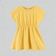 thumbnail image 2 of uikmnh Girls Casual Summer Swing Dress Batwing Loose Fit Ruffle Play Wear Size:4-5 Years, 2 of 9