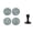 Gray, variant on OANLKGI Cookie Stamp Set 3.27 x 2.56 IN Four Pattern Stamp Discs Christmas Dough Press Detachable Handle Baking Embosser Kit for Biscuit Fondant and Holiday Baking Craft Projects Blue