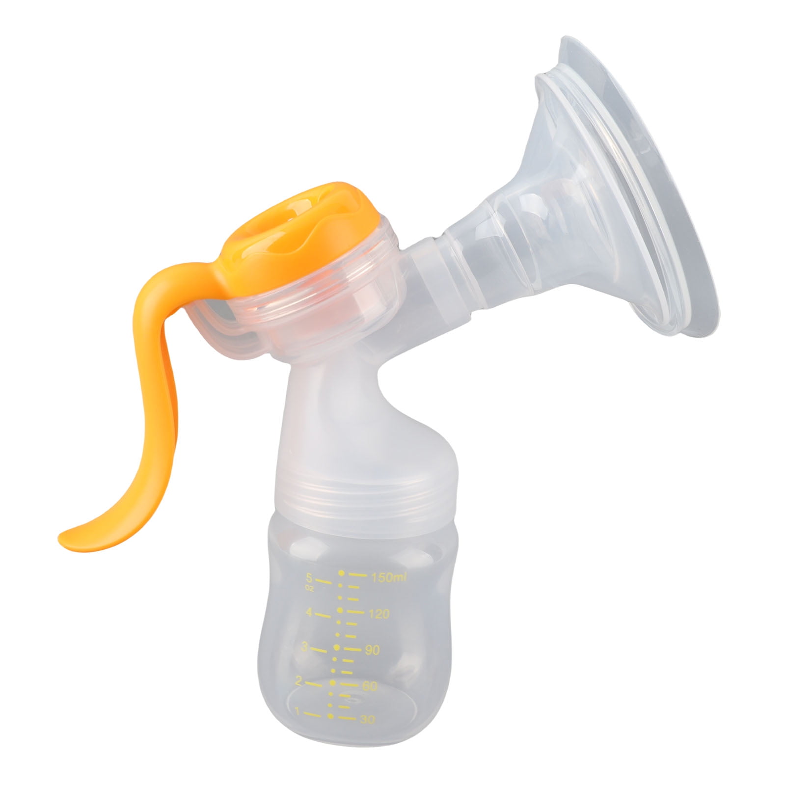 Xirurus Manual Breast Pump Milk Collector with Strong Suction and Heat Proof Silicone Flange Portable Breastfeeding Pump 9.84 inches / 25 cm