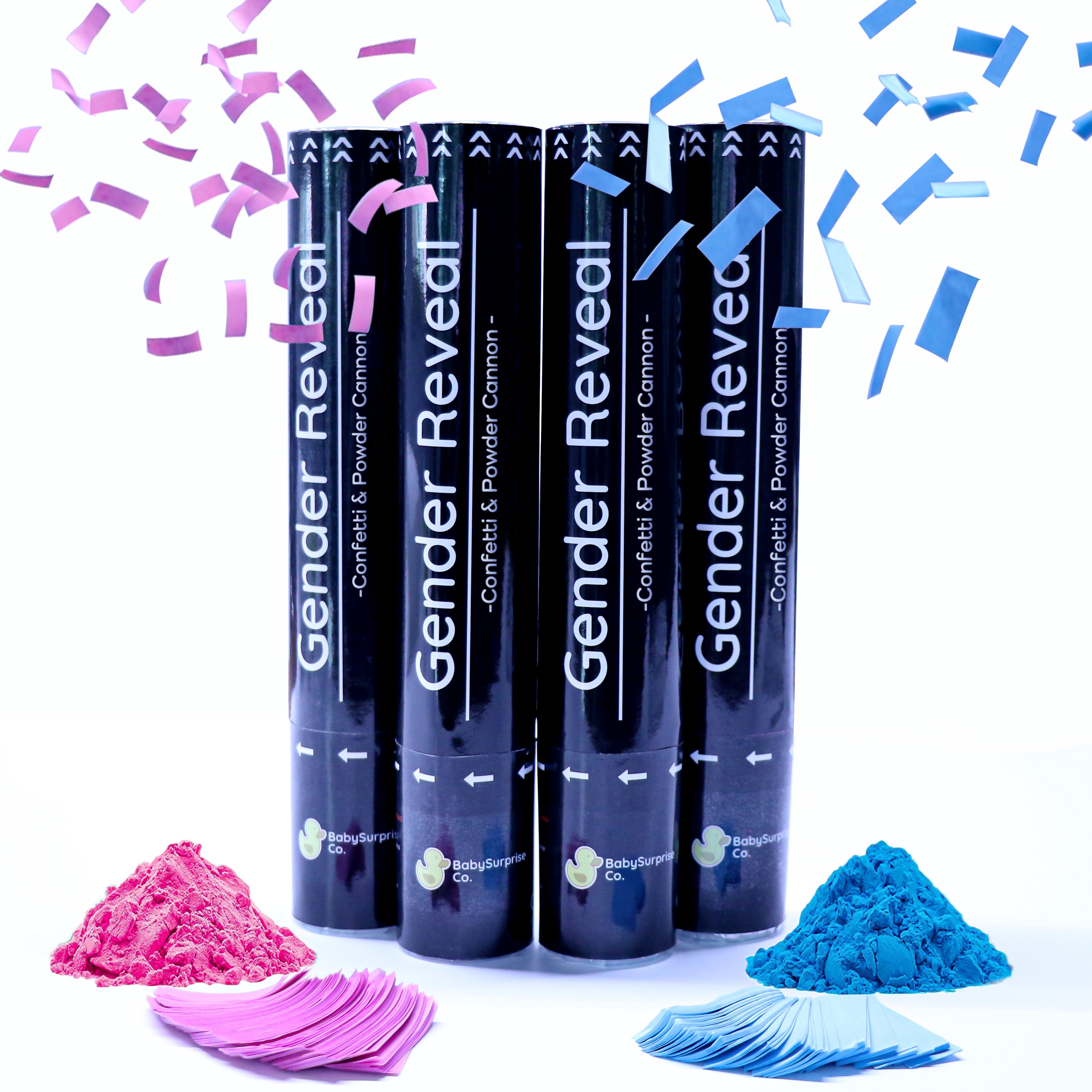 pink or blue confetti
