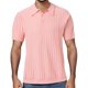 thumbnail image 1 of Gibobby Polo Casual para Hombre Polo de manga corta con cierre para hombre estilo casual de punto(Rosa,XG), 1 of 5