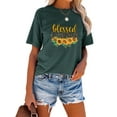 thumbnail image 2 of Anbech Sunflower T-Shirt for Women Graphic Butterfly Printed Short Sleeve Tee Tops with Crew Neck, 2 of 4