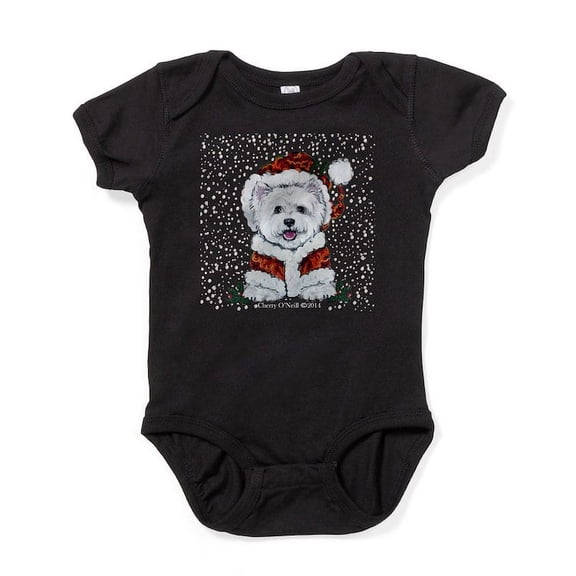 CafePress - Santas Westie Helper - Cute Infant Bodysuit Baby Romper - Size Newborn - 24 Months