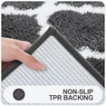 thumbnail image 4 of Buganda Microfiber Bathroom Rugs Set 2 Piece,U-Shaped Toilet Rug, Machine Wash Dry, Non-Slip Absorbent Shaggy Bath Mats for Tub, Shower and Bathroom (24"x16"+24"x20", Dark Grey), 4 of 6