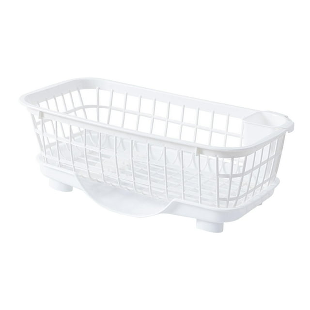 DOLITY Dish Drying Rack Compact Kitchen Drying Rack for Countertop Counter Bathroom white