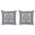 thumbnail image 1 of Ambesonne Ethnic Throw Pillow Cover 2 Pack, Paisley Oriental, 18", Pale Pink Purple, 1 of 2