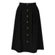 thumbnail image 2 of Gibobby faldas cargo Falda larga con bolsillo y botones para mujer, falda acampanada informal a la moda de cintura alta de Color sólido(Negro， XL), 2 of 4