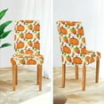 thumbnail image 5 of Halloween Pumpkin Leaf Dining Chair Covers Set of 4 Spandex Stretch Chair Protectors Covers for Dining Chairs Living Room, 5 of 6