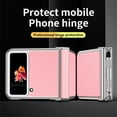 thumbnail image 2 of Mantto Compatible with Galaxy Z Flip 4 Case with S Pen, Galaxy Z Flip 3 Case, Magnetic Hinge Cover Shockproof Hard PC Full Protective Case for Samsung Z Flip 4 2022/ Z Flip 3 2021, Silver & Pink, 2 of 7