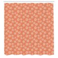 thumbnail image 2 of Ambesonne Floral Shower Curtain, Pastel Chamomiles Leaves Art, 69"Wx75"L, Dark Peach Pastel Yellow, 2 of 4