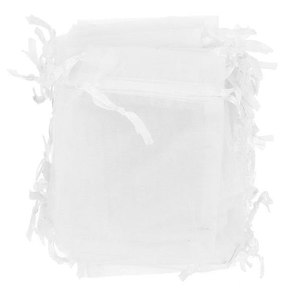 100 Pcs Mesh Bag Organza Bags Wedding Jewelry Small Gift Pouches Candy Drawstring