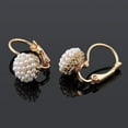 thumbnail image 6 of Jiaroswwei Fashion Women Round Faux Pearl Charm Leverback Earrings Piercing Jewelry Gift, 6 of 8