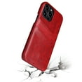 thumbnail image 5 of Nalacover Case for iPhone 14 Pro Max, Vintage Oil Wax Pattern PU Leather Back Card Slots Holder Cover Rugged PC Anti-Scratches Shockproof Protective Slim Fit Lightweight Case, Red, 5 of 5