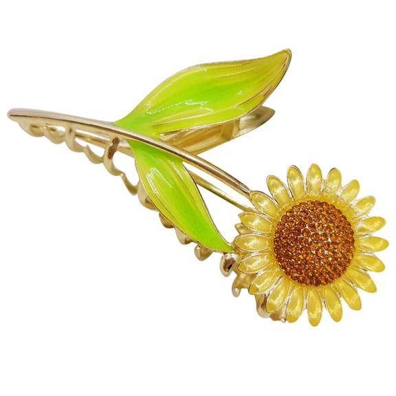FRCOLOR Sunflower Claw Clip Metal Hair Claw Clip Floral Hair Clip Sunflower Hair Accessory